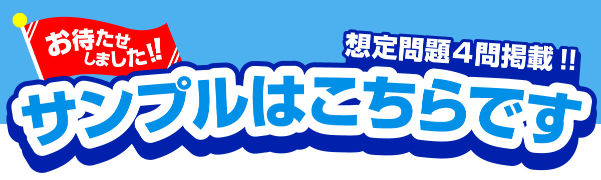 お待たせしました!!想定問題4問掲載!!サンプルはこちらです